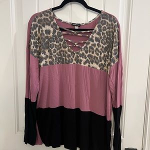 Long sleeve leopard Shirt